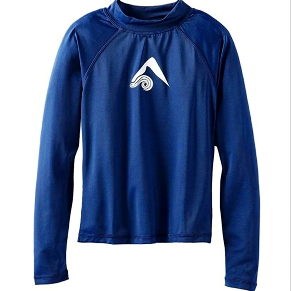 Kanu Surf Boy's Platinum Rashguard in Navy Size 14/16 NWOT - Picture 1 of 2